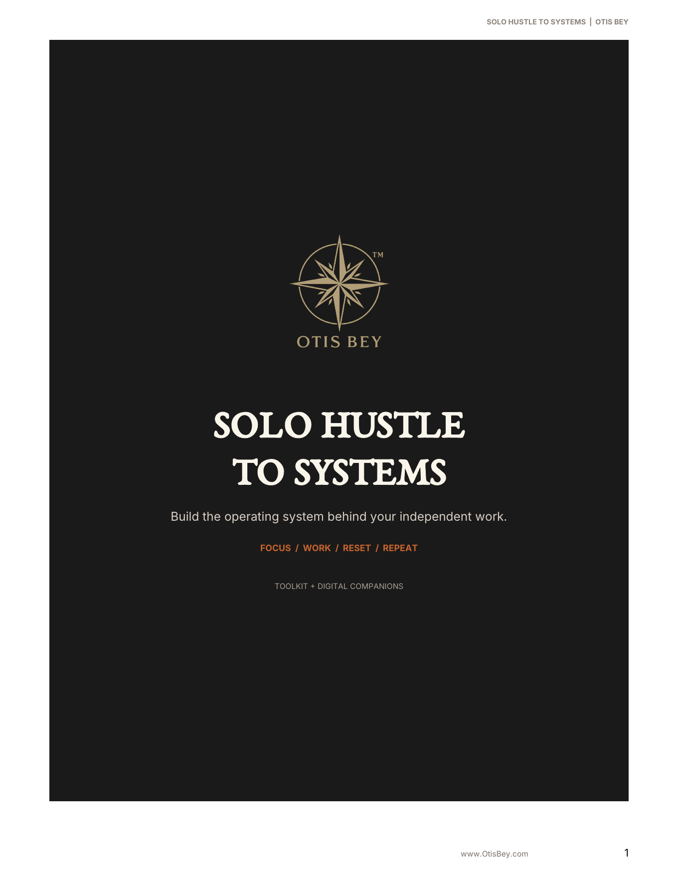 Solo Hustle to Systems Toolkit