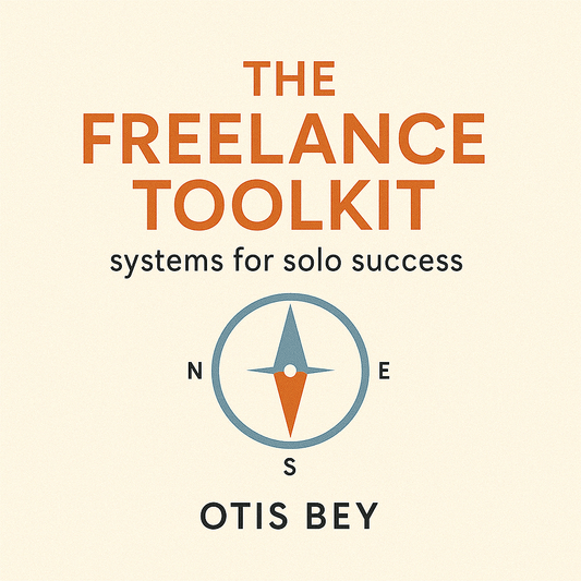 Promotional graphic for Hustle Stack Volume 4: Freelancer’s Toolkit — a business systems guide for freelancers by Otis Bey.