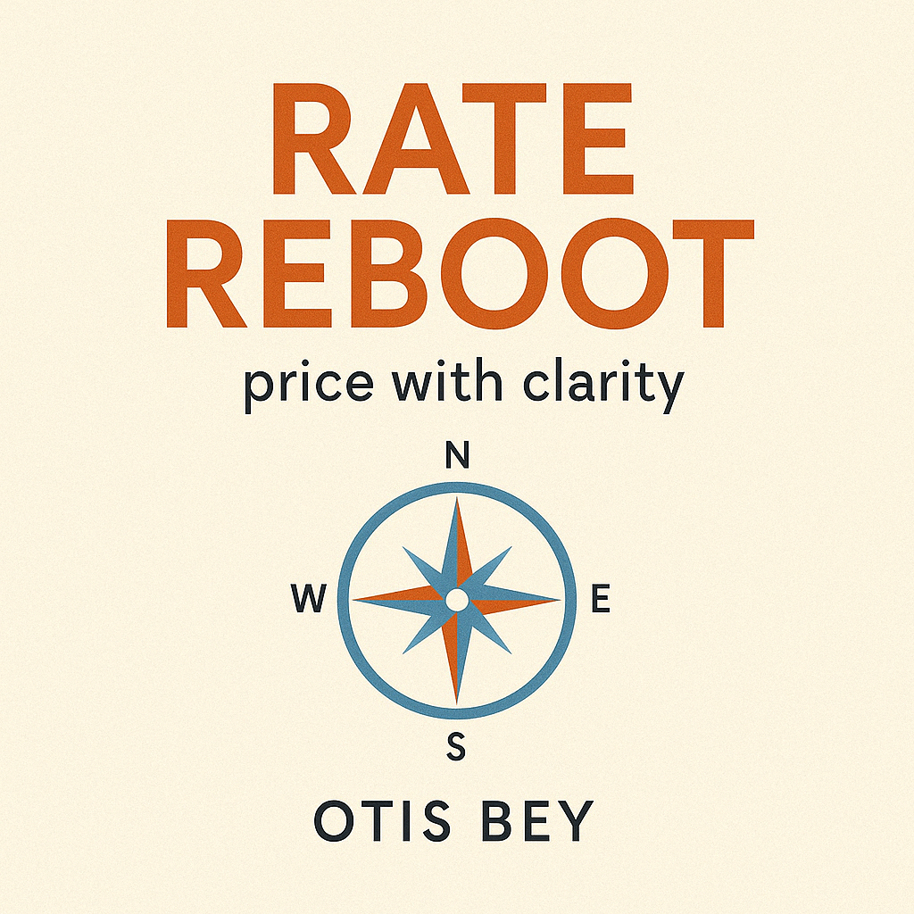 Promotional image for Hustle Stack Volume 2: Rate Reboot by Otis Bey — a freelance pricing strategy toolkit