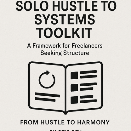 Solo Hustle to Systems Toolkit by Otis Bey — templates and frameworks to organize and scale your freelance workflow.